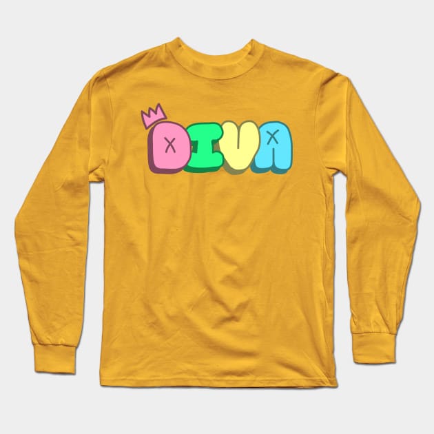 Diva Long Sleeve T-Shirt by panikato